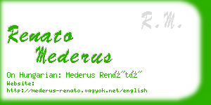 renato mederus business card